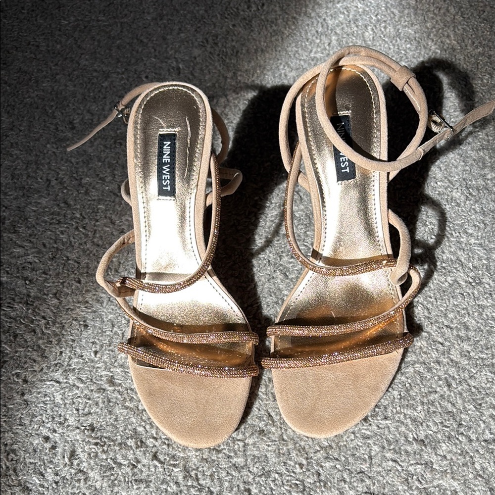 Nine West Tan Strappy Sandals